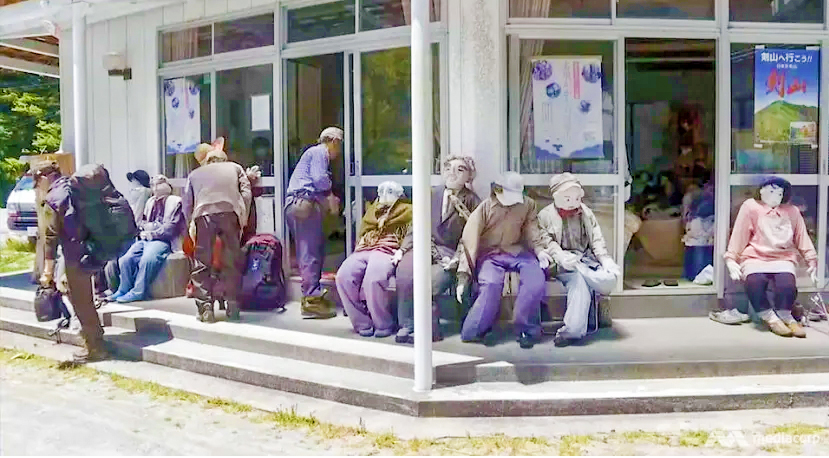 Một ngôi nhà tại làng Nagoro (Nhật), nơi “sinh sống” của hàng trăm búp bê. Ảnh: Mediacorp