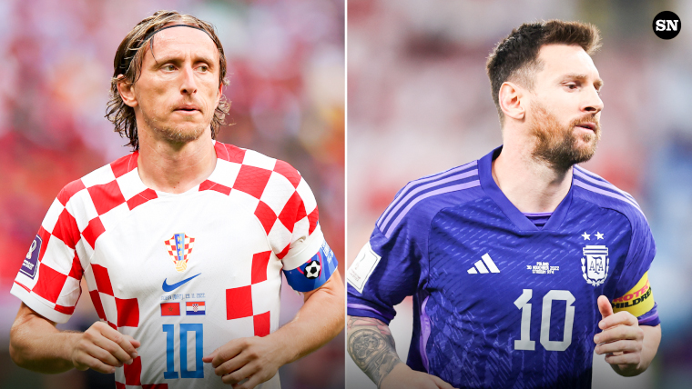 Modric (trái) và Messi, ai sẽ thắng trận này? Ảnh: Getty