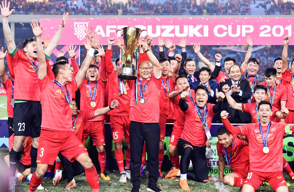 Đội tuyển Việt Nam dưới sự dẫn dắt của thầy Park vô địch AFF Cup 2018. Ảnh: ANH HUY