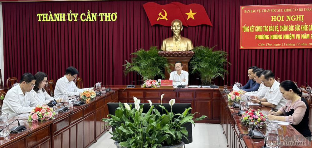 Các đại biểu tham dự hội nghị tại điểm cầu TP Cần Thơ.