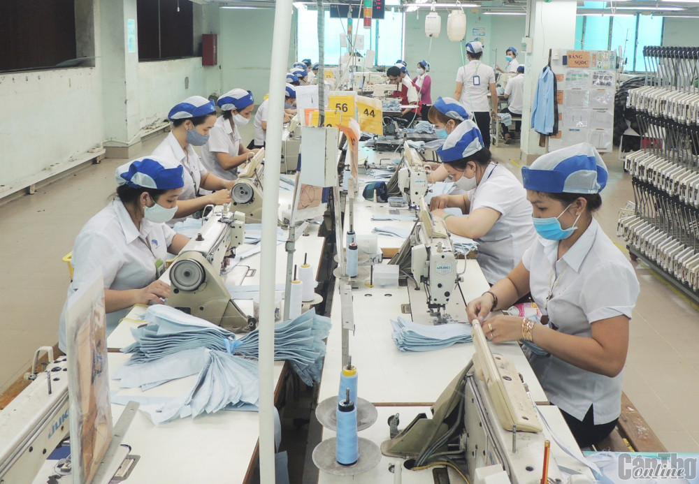  Công nhân làm việc tại Công ty CP May Tây Đô.