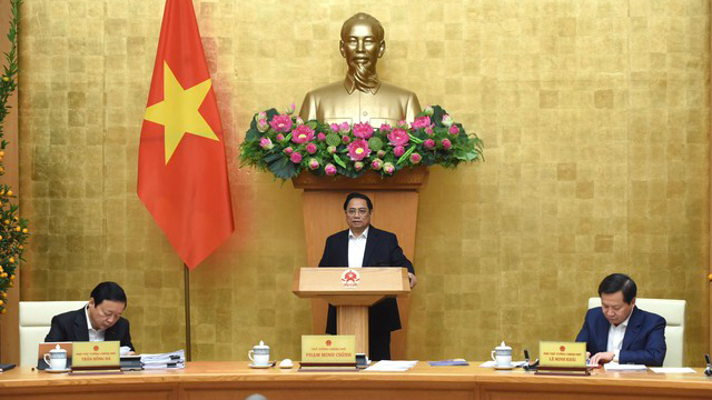 Sáng 2-2, dưới sự chủ trì của Thủ tướng Phạm Minh Chính, Chính phủ họp phiên thường kỳ tháng 1-2023 - Ảnh: VGP/Trần Hải
