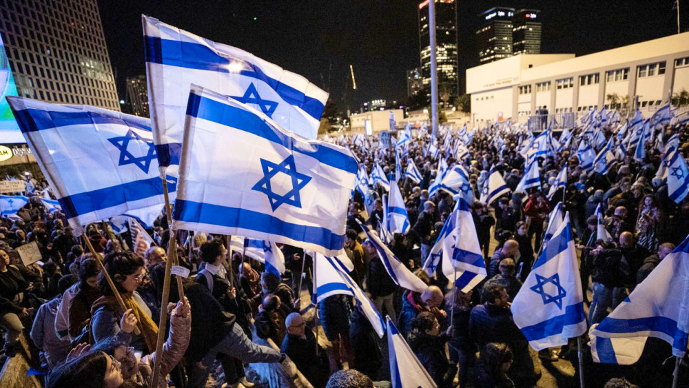 Biểu tình tại Tel Aviv. Ảnh: Getty Images