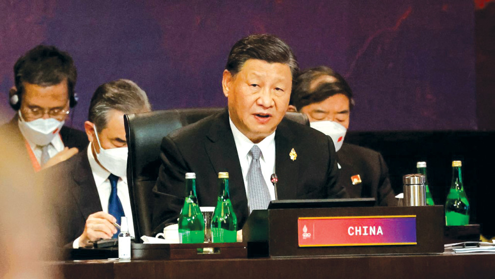 Chủ tịch Trung Quốc Tập Cận Bình tham dự một phiên họp tại Hội nghị thượng đỉnh G20 ở Indonesia hồi tháng 11 năm ngoái. Ảnh: AFP