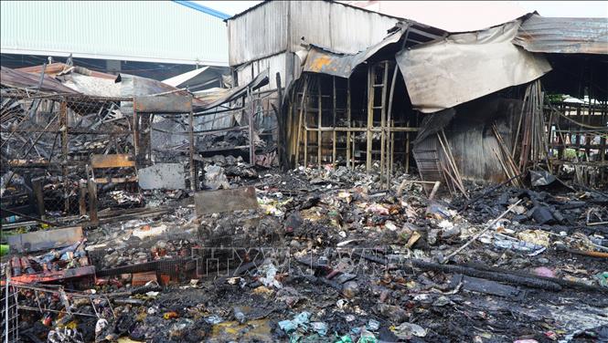 Ðồng Tháp: Cháy chợ Bình Thành, thiệt hại nhiều tỉ đồng