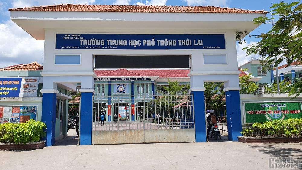 Một góc Trường THPT Thới Lai, trường đạt CQG. Ảnh: B.NG