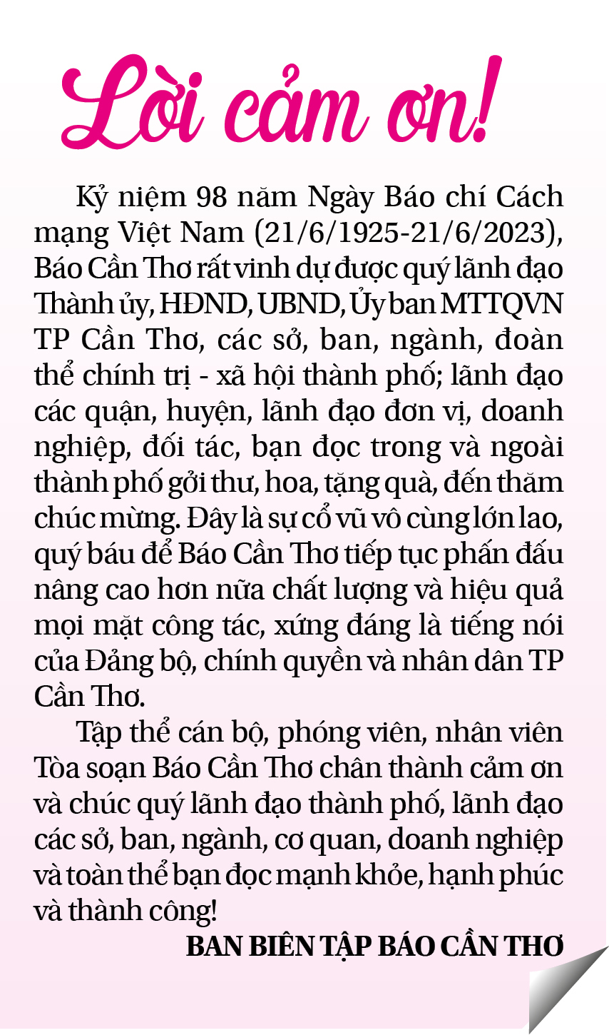 Lời cảm ơn!