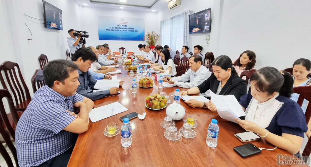 Các đại biểu tham dự họp ở điểm cầu trực tuyến  tại TP Cần Thơ.