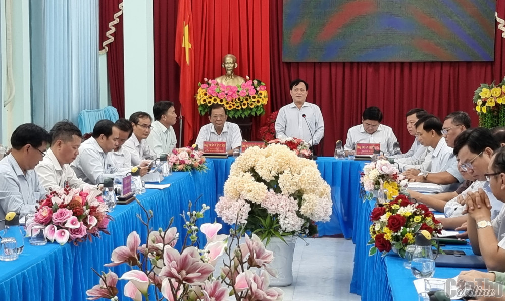 Phó Chủ tịch UBND TP Cần Thơ Nguyễn Ngọc Hè phát biểu chỉ đạo tại buổi làm việc.