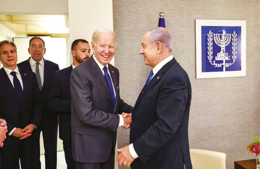 Tổng thống Biden (giữa) dự kiến sẽ gặp ông Netanyahu tại Mỹ trong năm nay. Ảnh: Times of Israel