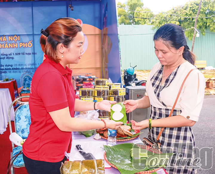 Các HTX tham gia quảng bá sản phẩm, xúc tiến thị trường tại hội chợ xúc tiến thương mại do Liên minh HTX Việt Nam tổ chức tại TP Cần Thơ.