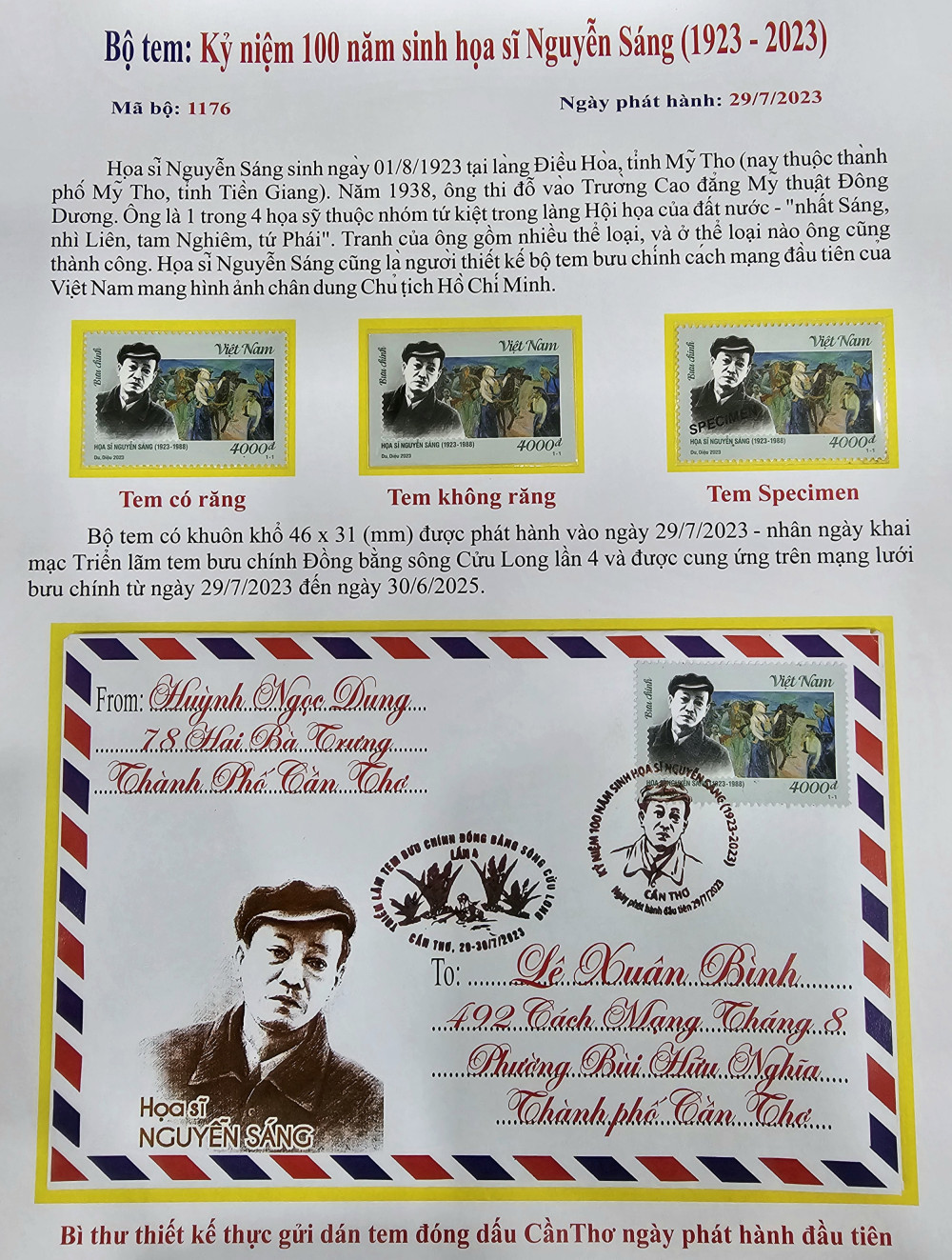 Triển lãm Tem Bưu chính khu vực ĐBSCL lần 4 năm 2023