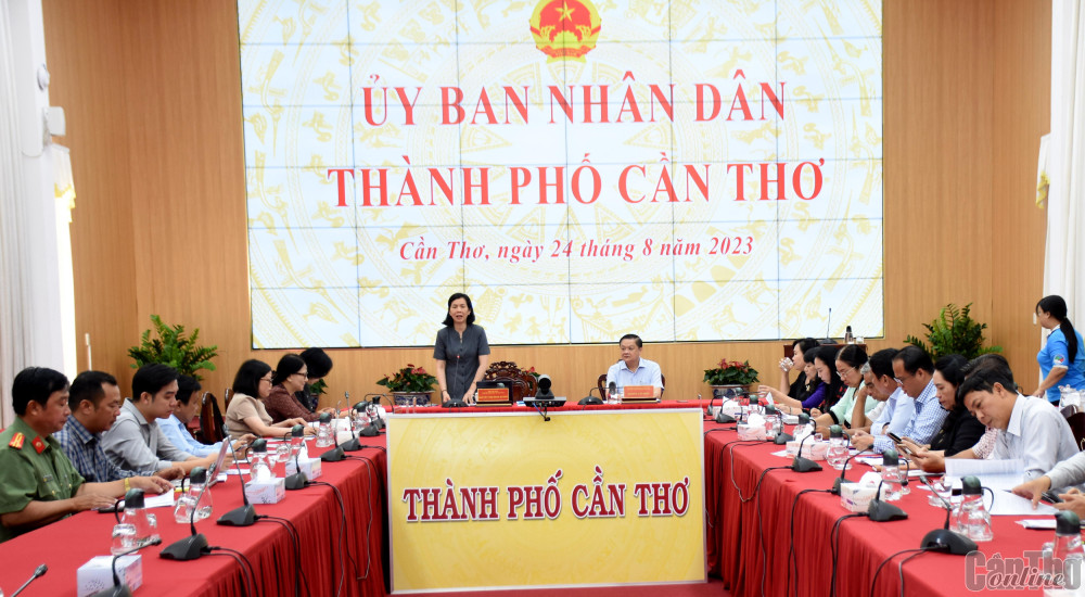 Quan tâm bồi dưỡng, tạo nguồn cán bộ nữ, trẻ Bà Nguyễn Thị Minh Hương, Phó Chủ tịch T.Ư Hội LHPNVN làm trưởng đoàn giám sát phát biểu chỉ đạo. Ảnh: X.Đ