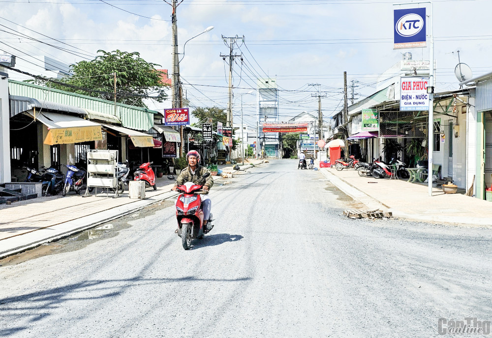 Thốt Nốt hoàn thành các công trình chỉnh trang đô thị Công trình nâng cấp, mở rộng đường Nguyễn Trọng Quyền.