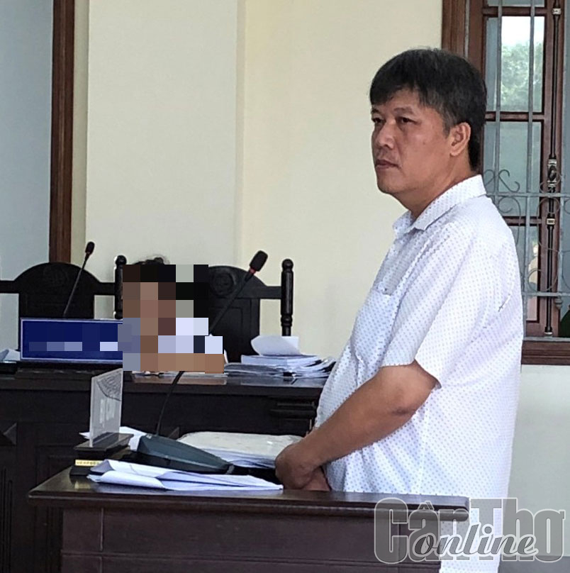 Bị cáo Nguyễn Xuân Quan tại phiên tòa sơ thẩm.