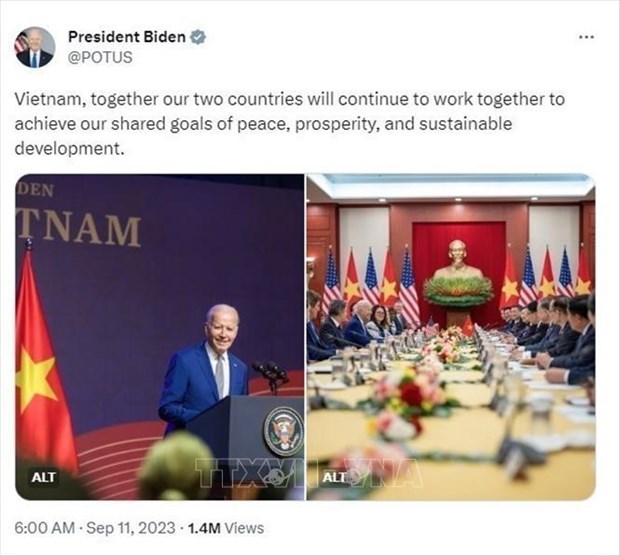 US President describes Vietnam visit as a historic moment