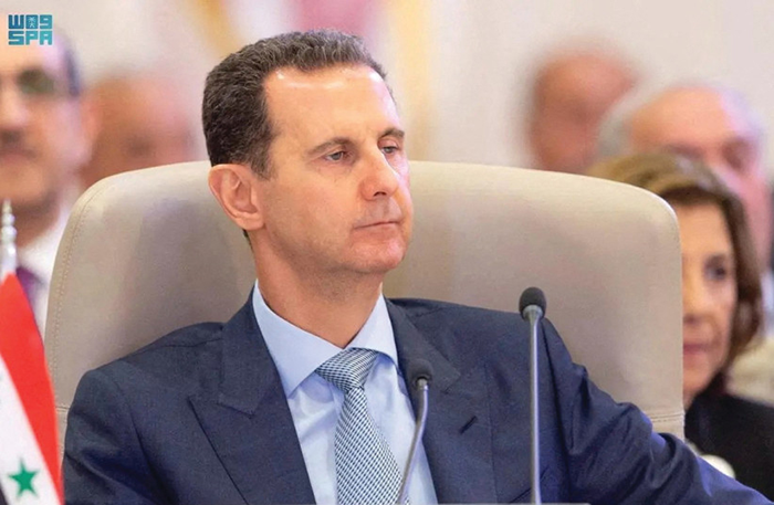Tổng thống Assad dự hội nghị thượng đỉnh Liên đoàn Arab hồi tháng 8. Ảnh: AP