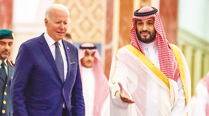 Vùng Vịnh muốn Mỹ bảo đảm an ninh Tổng thống Mỹ Biden (trái) và Thái tử Saudi Arabia Mohammed bin Salman. Ảnh: Reuters