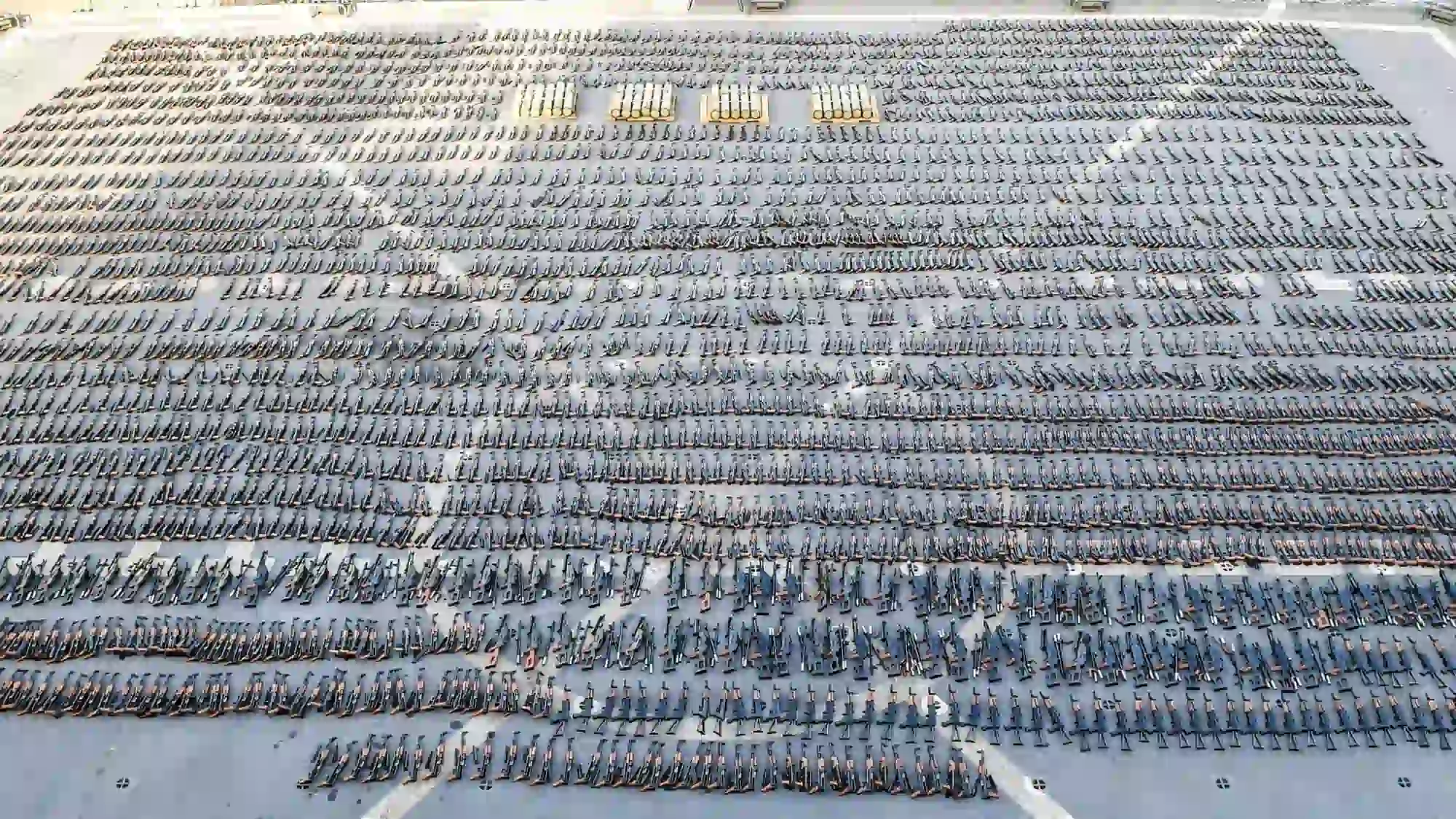 Vũ khí của Iran bị tịch thu. Ảnh:  DOD