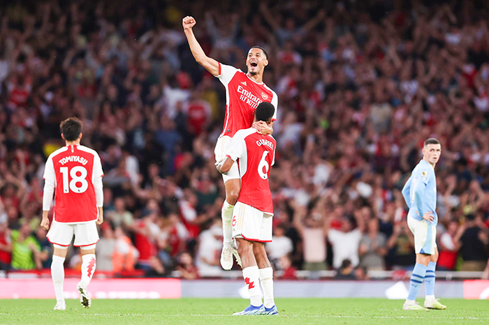 Arsenal đang rất quyết tâm vô địch EPL lần đầu sau 20 năm. Ảnh: Getty Images