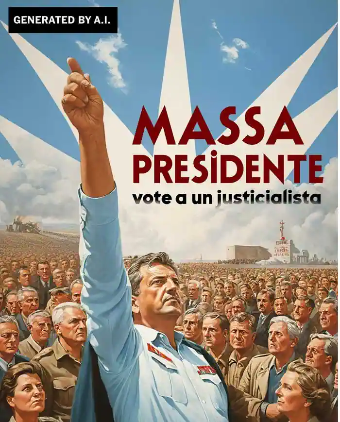 Tấm áp phích về ông Massa do AI tạo ra. Ảnh: NYT