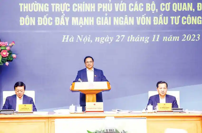 Thủ tướng Phạm Minh Chính phát biểu kết luận. Ảnh: Lâm Khánh - TTXVN