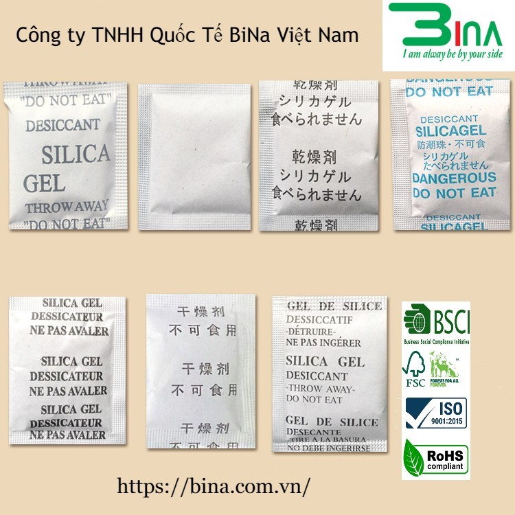 Bina Việt Nam - Địa chỉ phân phối hạt chống ẩm Silicagel chính hãng giá tốt