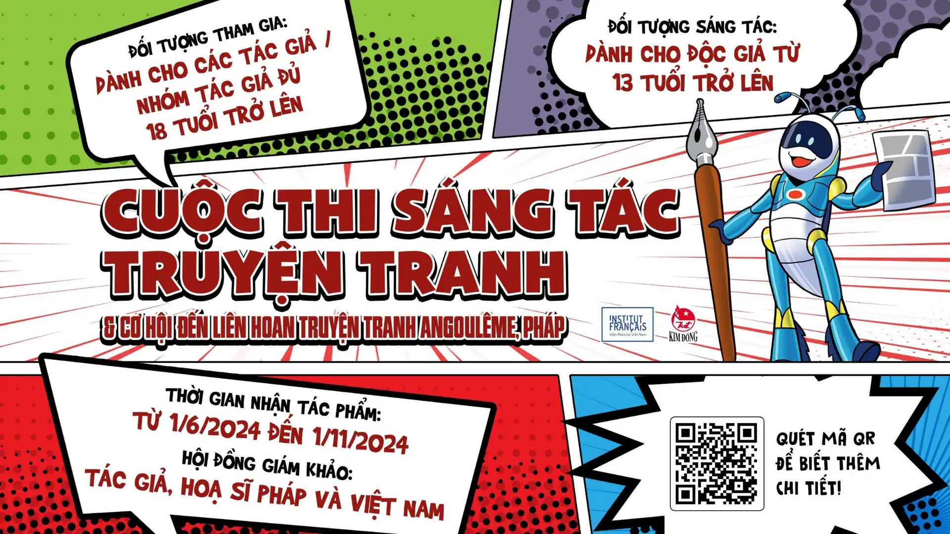 Thi sáng tác truyện tranh, cơ hội tham dự Liên hoan truyện tranh tại Pháp