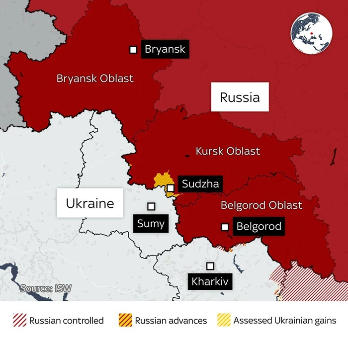 Ukraine mở rộng kiểm soát lãnh thổ của Nga