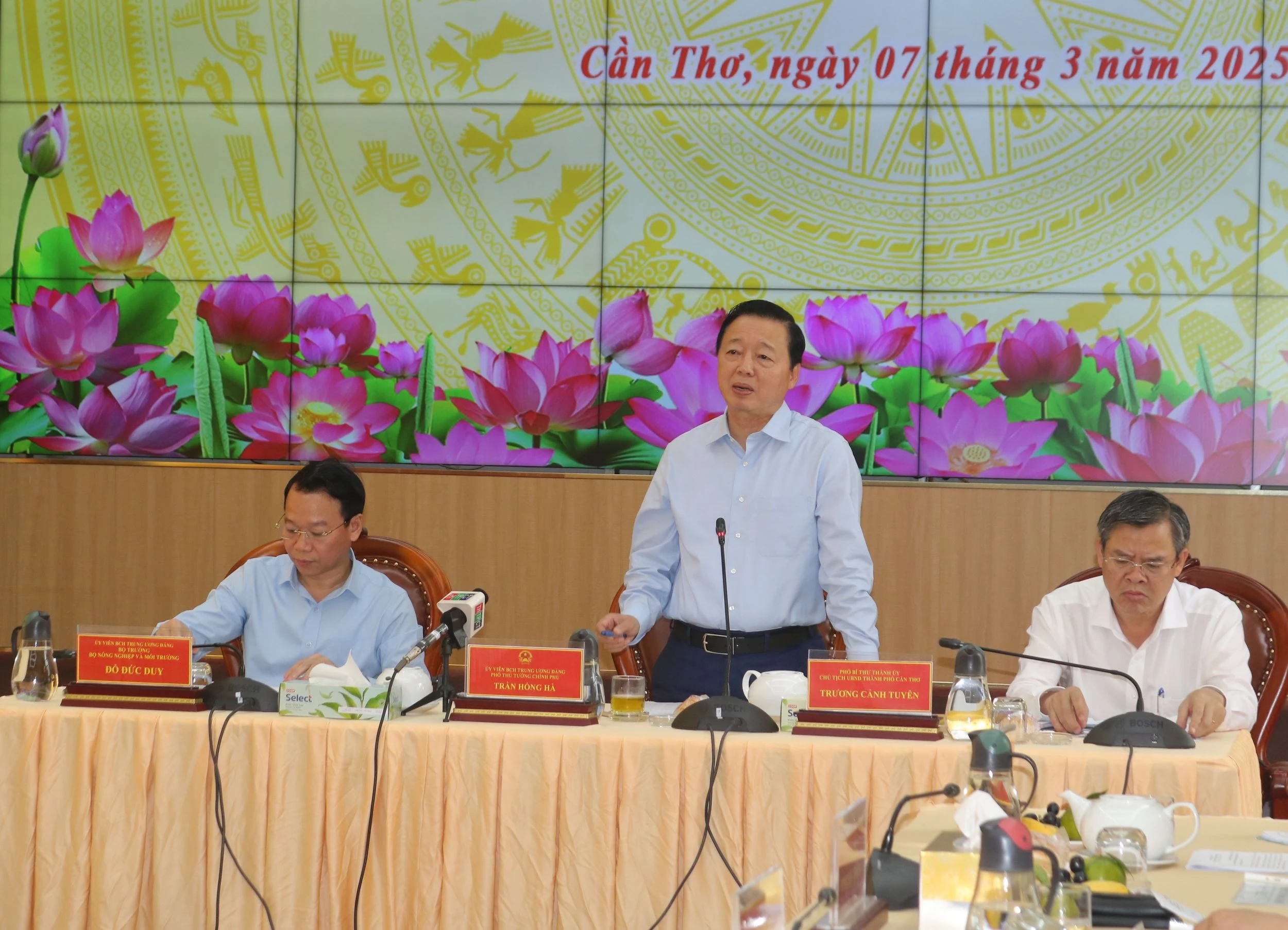 Phó Thủ tướng Trần Hồng Hà chủ trì hội nghị về sản xuất, thị trường lúa gạo và phòng chống hạn mặn vùng ĐBSCL