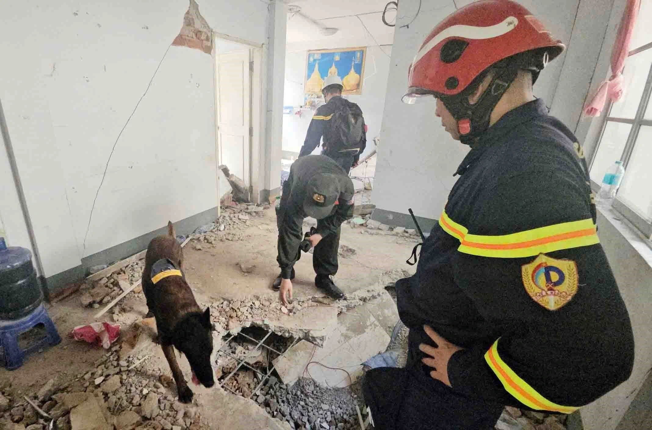 Đoàn cứu hộ Bộ Công an Việt Nam bắt đầu hoạt động cứu nạn tại Myanmar