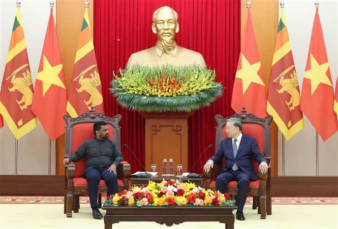 Tổng Bí thư Tô Lâm tiếp Tổng thống Sri Lanka