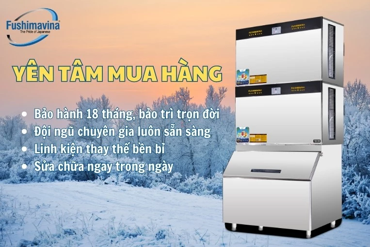 Máy làm đá Fushimavina - Sản lượng tuyệt đối cho mô hình kinh doanh F&B
