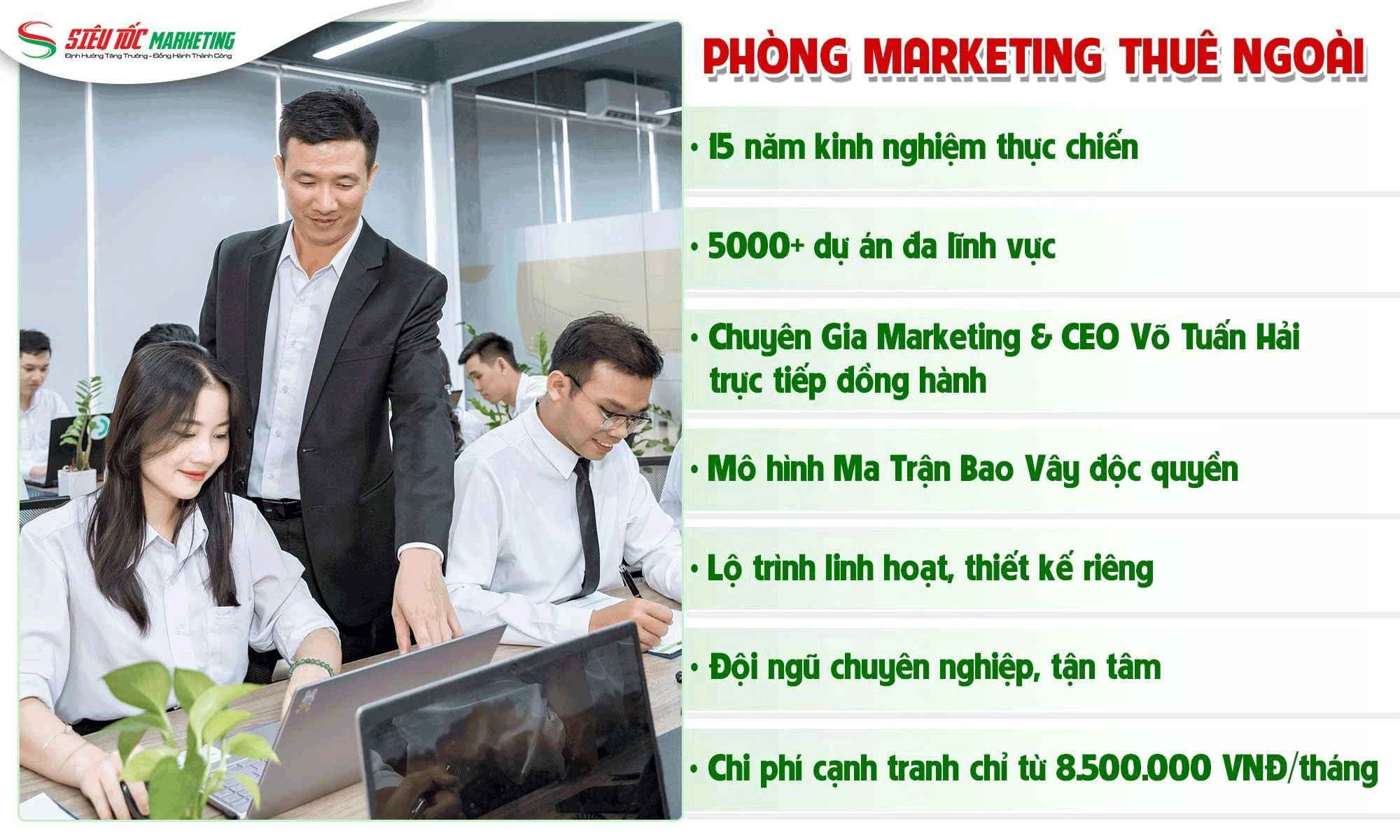 Phòng marketing thuê ngoài: Biến marketing bài bản trở nên đơn giản