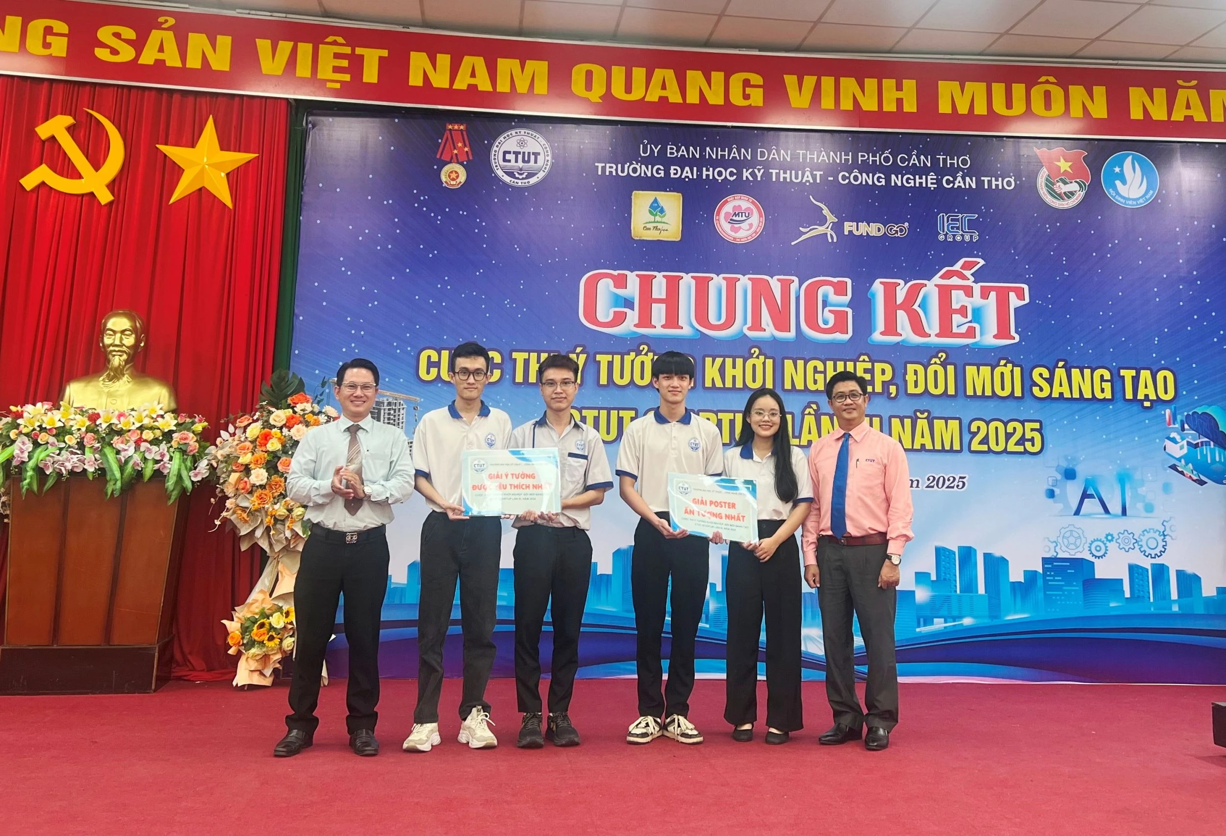 12 dự án tiêu biểu đạt giải “Cuộc thi ý tưởng khởi nghiệp, đổi mới sáng tạo CTUT Startup” năm 2025