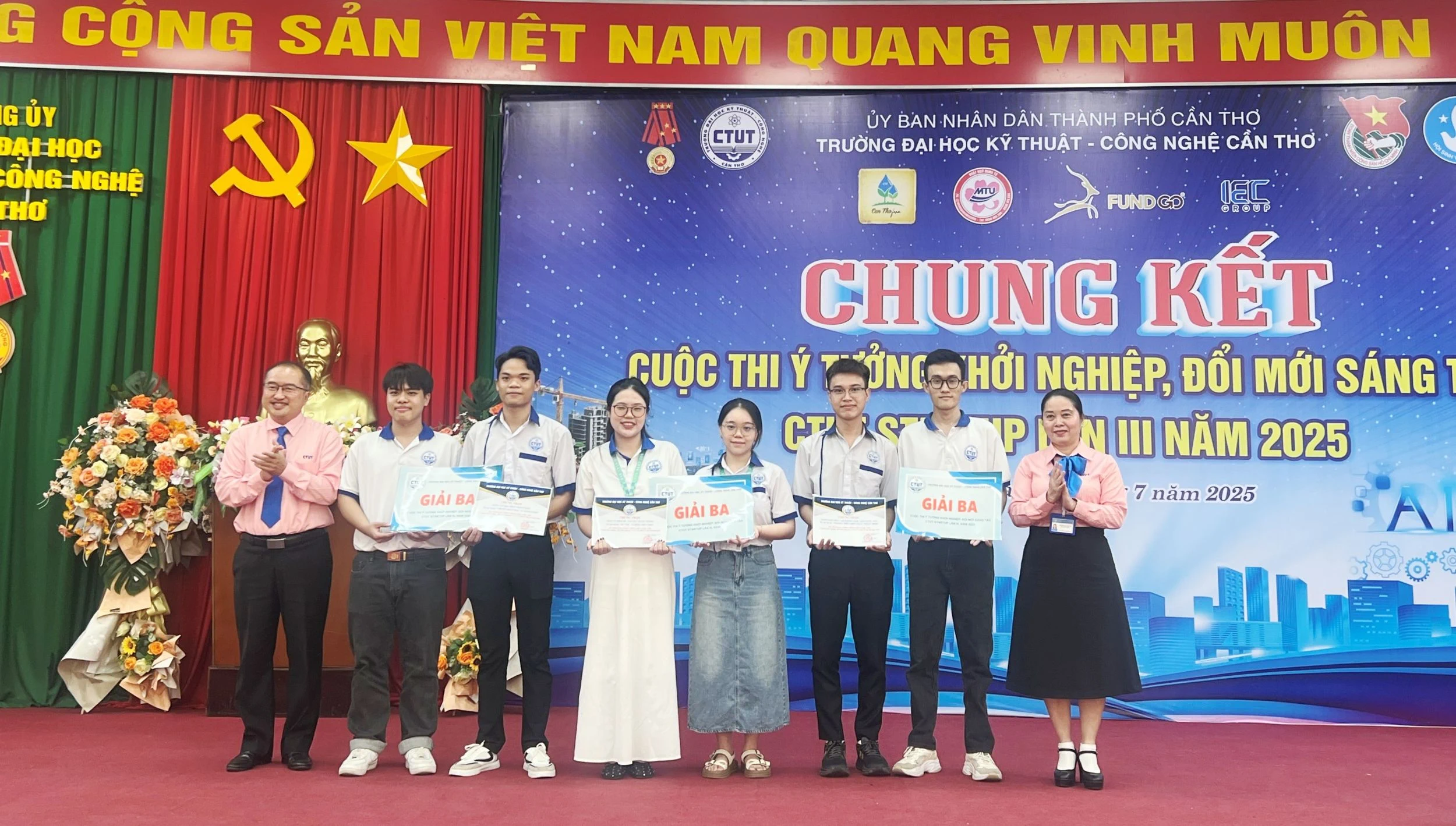 12 dự án tiêu biểu đạt giải “Cuộc thi ý tưởng khởi nghiệp, đổi mới sáng tạo CTUT Startup” năm 2025