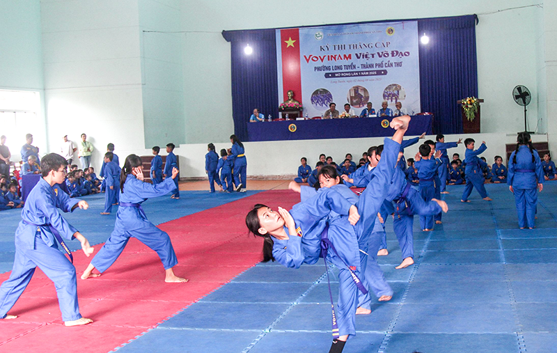 Phong trào Vovinam nhìn từ kỳ thi thăng cấp ở phường Long Tuyền