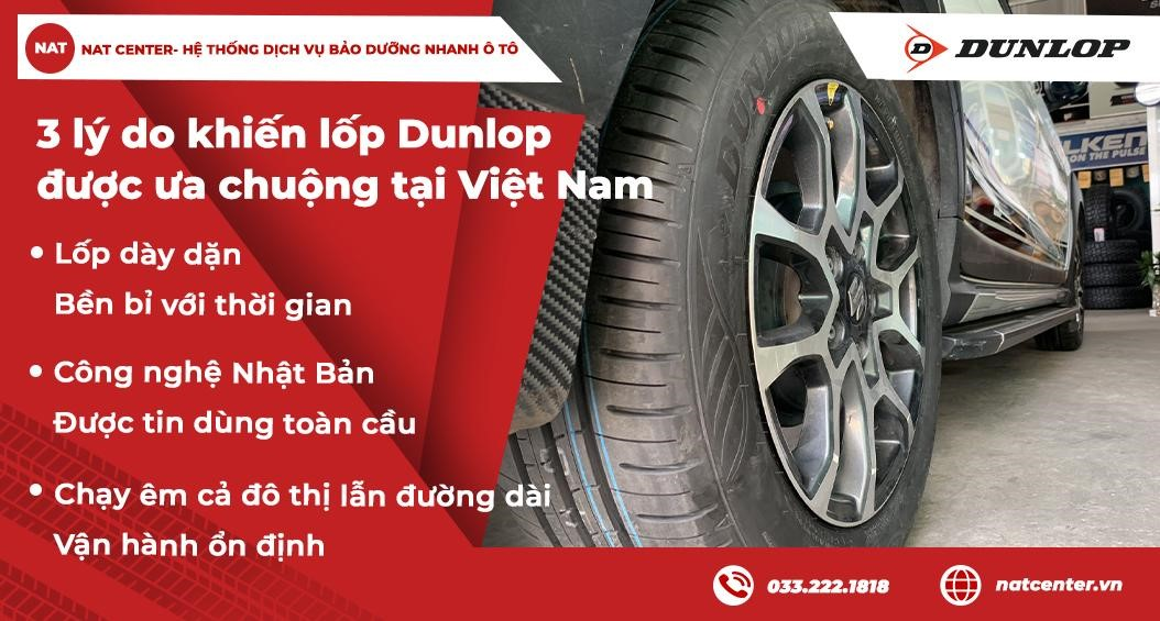Đánh giá lốp Dunlop cùng công nghệ của hãng - NAT Center