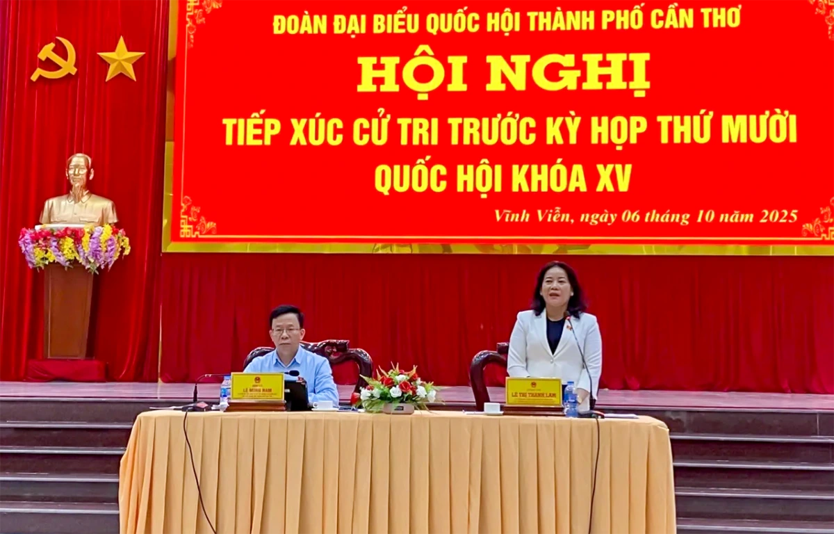 Đoàn đại biểu Quốc hội đơn vị TP Cần Thơ tiếp xúc cử tri trước Kỳ họp thứ 10, Quốc hội khóa XV