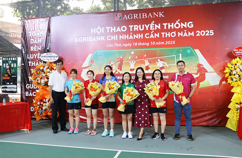 Hơn 200 vận động viên tham gia Hội thao truyền thống năm 2025 của Agribank Chi nhánh Cần Thơ