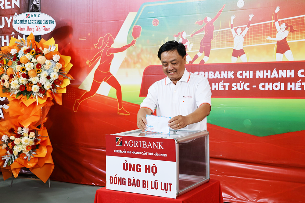Hơn 200 vận động viên tham gia Hội thao truyền thống năm 2025 của Agribank Chi nhánh Cần Thơ