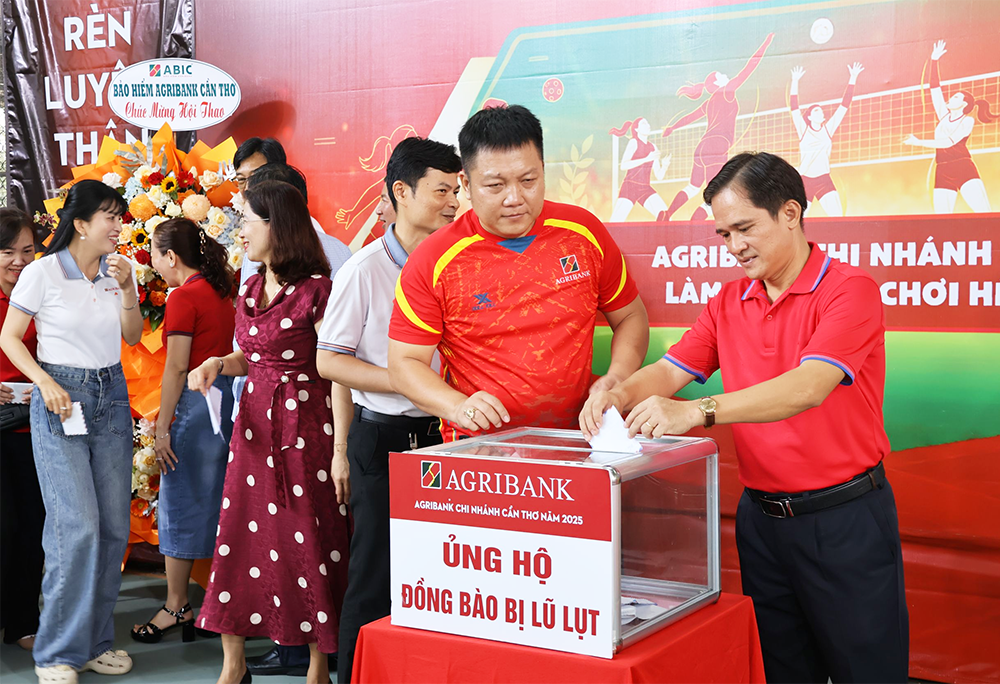 Hơn 200 vận động viên tham gia Hội thao truyền thống năm 2025 của Agribank Chi nhánh Cần Thơ
