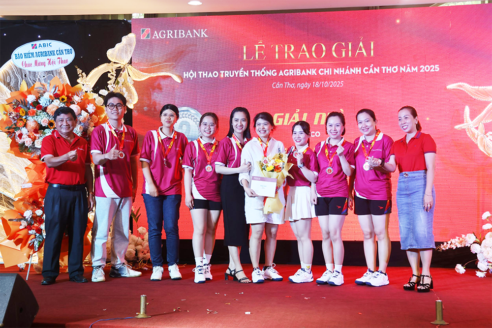 Hơn 200 vận động viên tham gia Hội thao truyền thống năm 2025 của Agribank Chi nhánh Cần Thơ