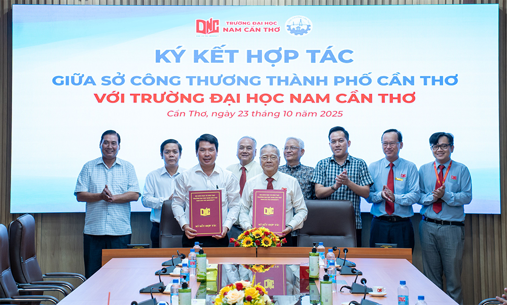 Sở Công thương TP Cần Thơ và Trường Đại học Nam Cần Thơ ký kết hợp tác