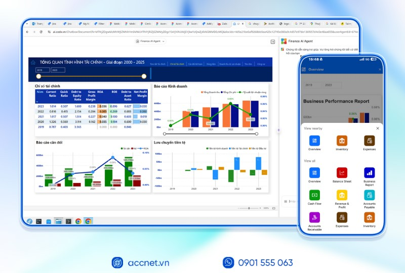 AccNet ERP - Phần mềm kế toán thông minh tích hợp AI tài chính