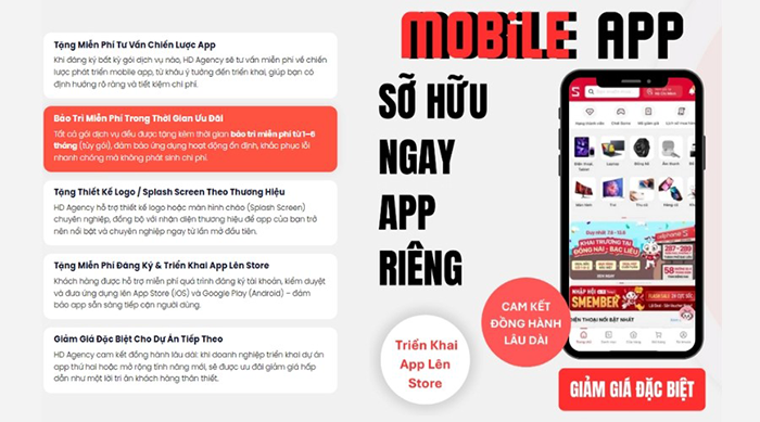 Dịch vụ thiết kế app mobile tốc độ cao, chuyên nghiệp, tận tâm tại HD Agency