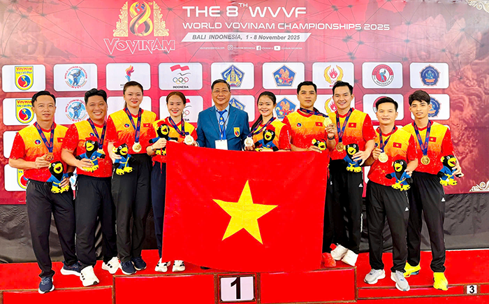 Vovinam Cần Thơ giành 3 HCV giải thế giới 2025