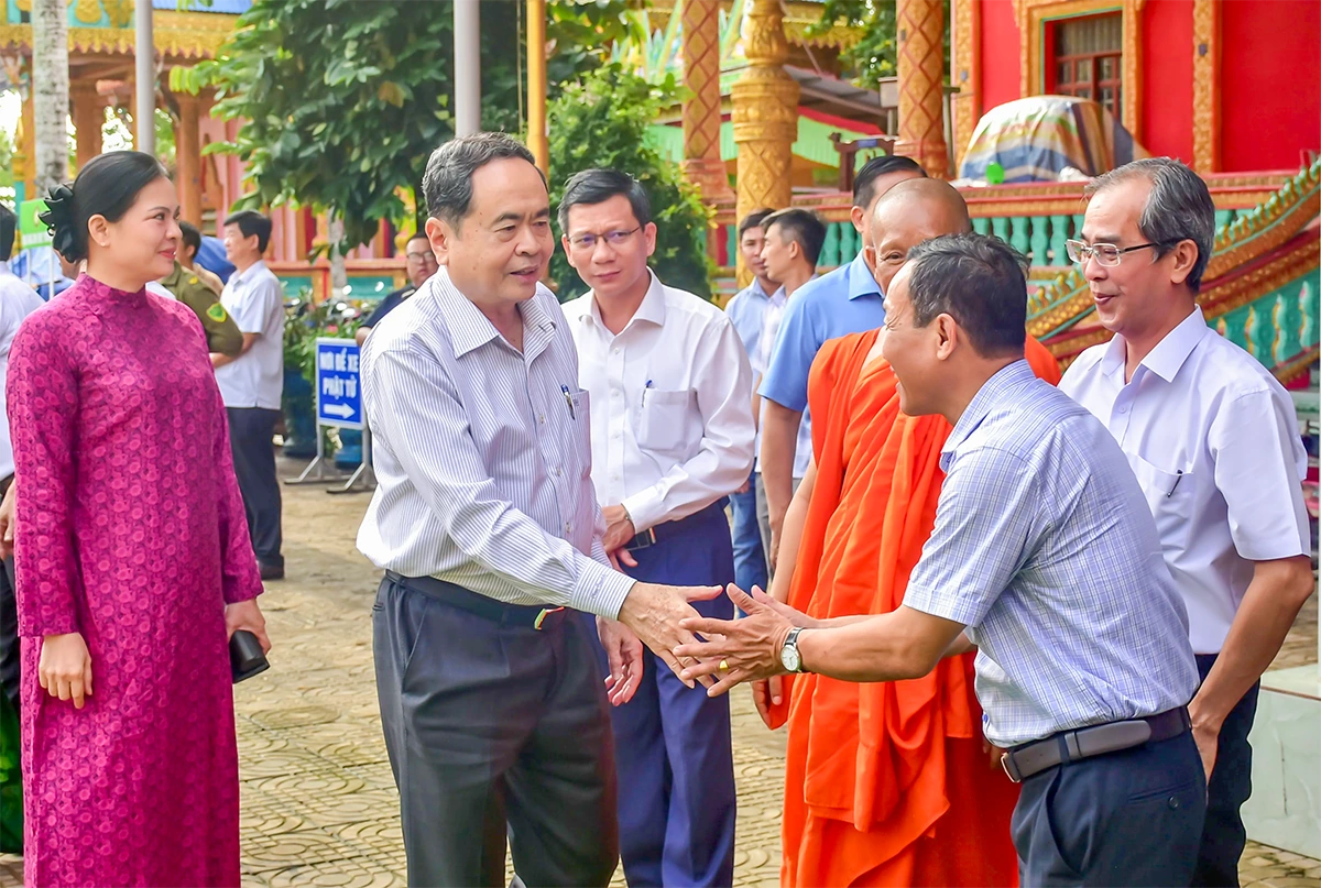 Chủ tịch Quốc hội Trần Thanh Mẫn dự Ngày hội Đại đoàn kết toàn dân tộc tại xã An Ninh