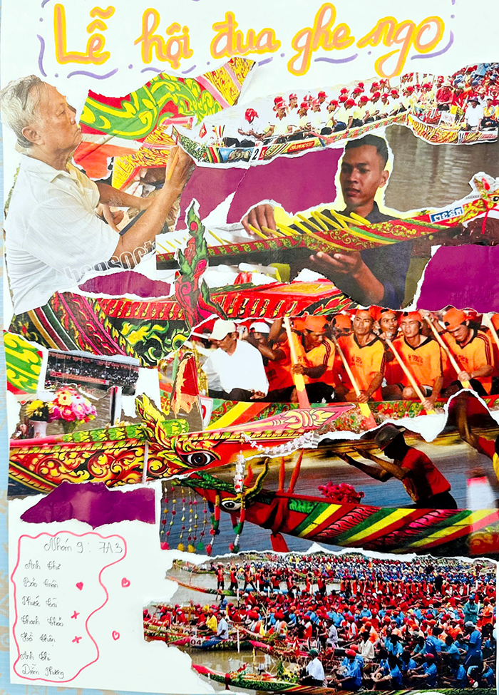 Học sinh khám phá di sản Cần Thơ qua nghệ thuật Collage Art