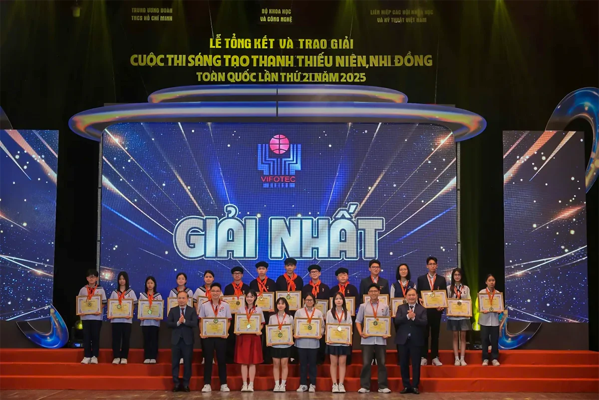 Học sinh TP Cần Thơ đạt 1 giải Ba, 3 giải Khuyến khích Cuộc thi sáng tạo thanh thiếu niên và nhi đồng toàn quốc